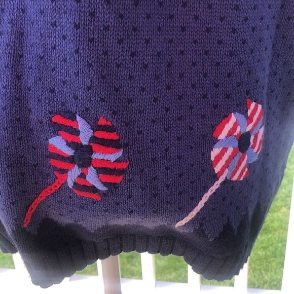 Grandmacore grandma sweater vest Fourth of July 4th women’s 2X plus size - Picture 11 of 16